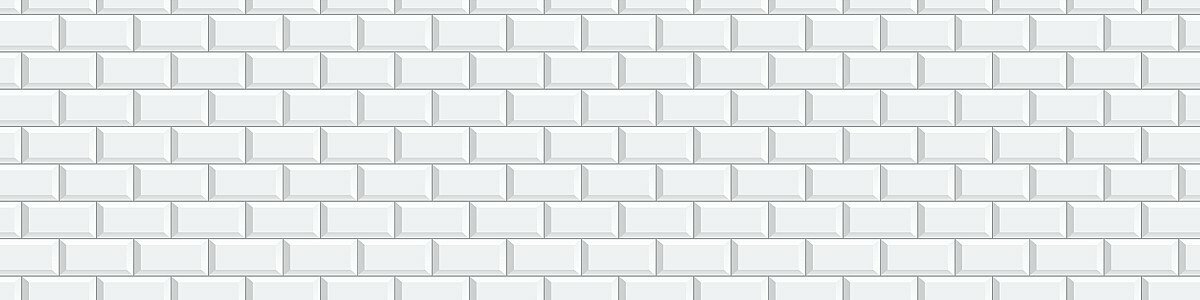 Фартук для кухни «Белая классическая плитка»