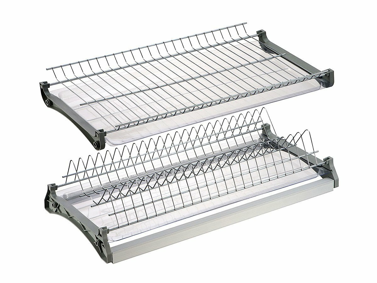 Посудосушитель 2-х уровневый, нержавеющая сталь